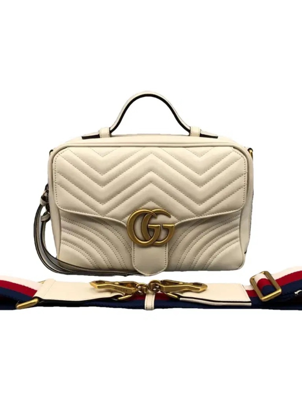 Gucci Marmont Top Handle handbag and strap - Picture 1 of 9